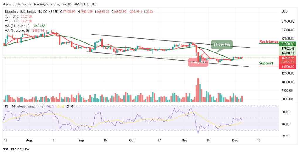 Bitcoin Price Prediction for Today, December 5: BTC/USD Stumbles Again After Touching $17,424