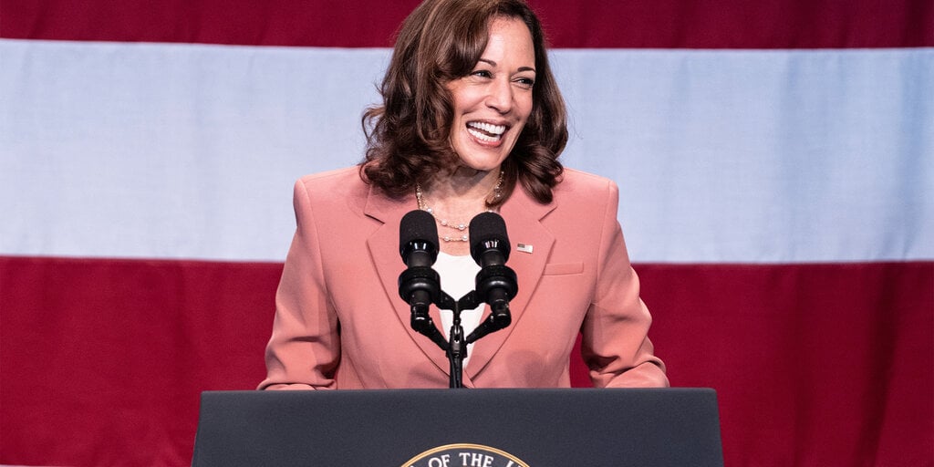 Kamala Harris Vows to Keep US ‘Dominant in Blockchain’