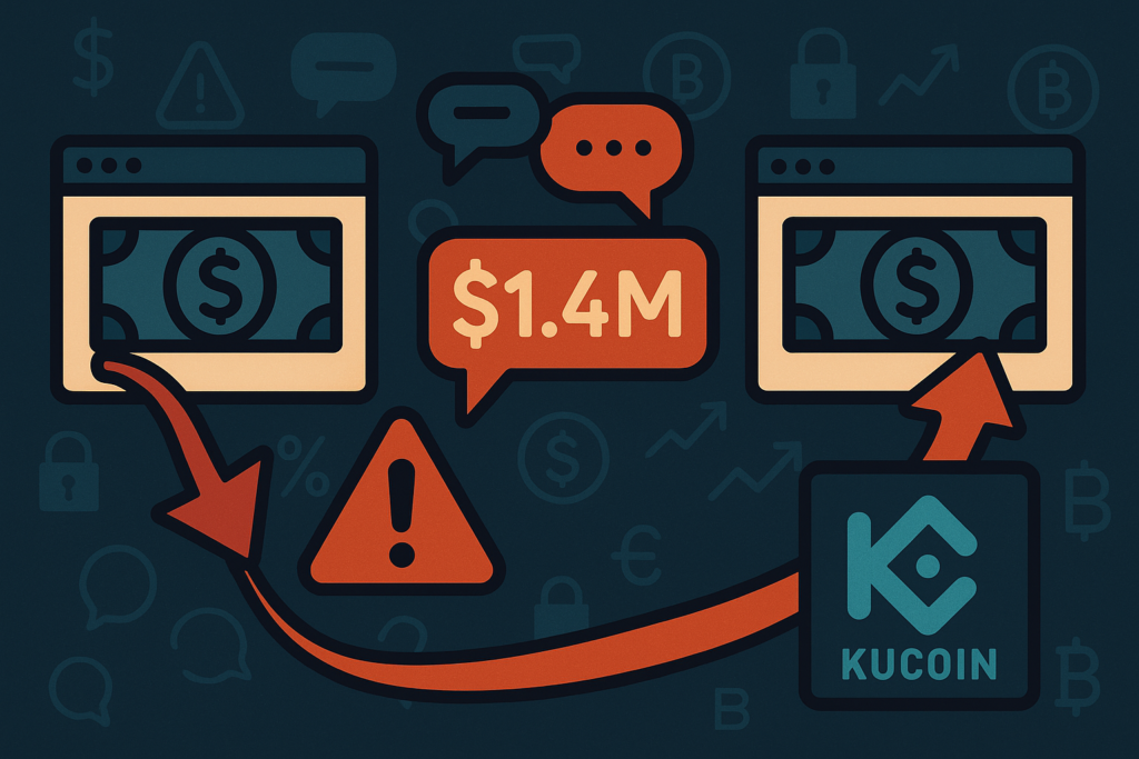Crypto trader claims $1.4 million in OTC scam, KuCoin deposit stirs speculation
